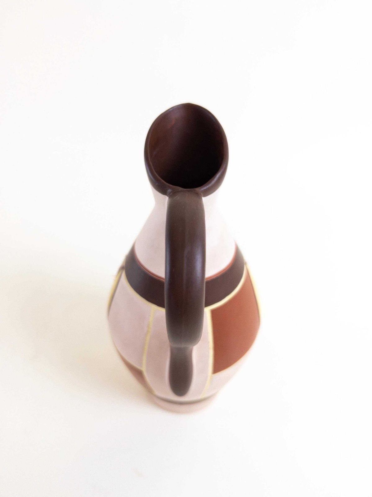 Sawa Keramik Vase With Handle   1950s Mid Century West German Pottery   Sgraffito Terracotta Pottery photo buy