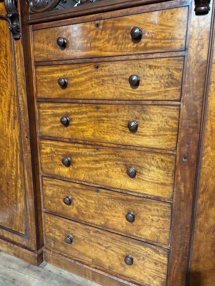 Large Victorian Gentlemans Sentry Compactum Wardrobe photo for sale