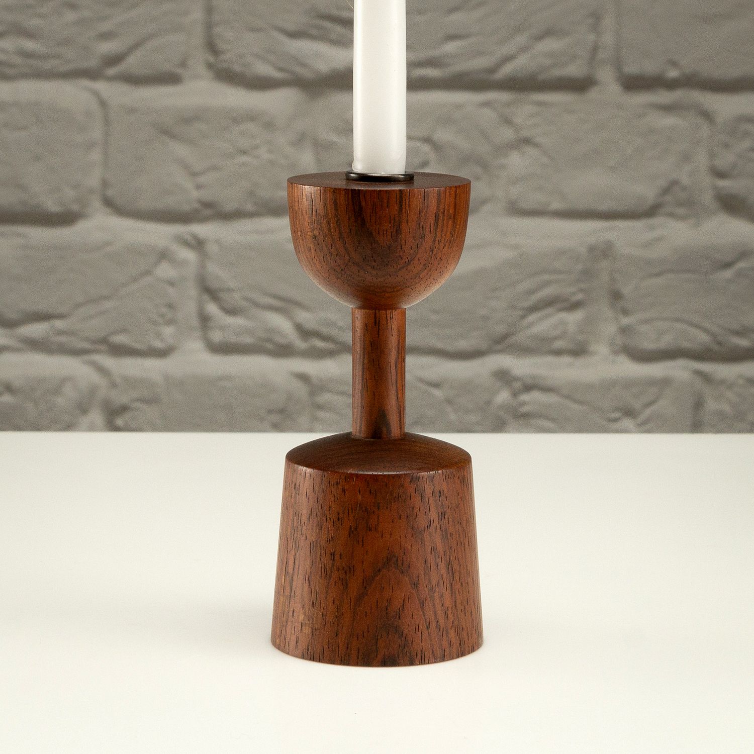 Set Of 3 Rosewood Candlesticks By Laurids Lønborg, Denmark, 1960s photo buy