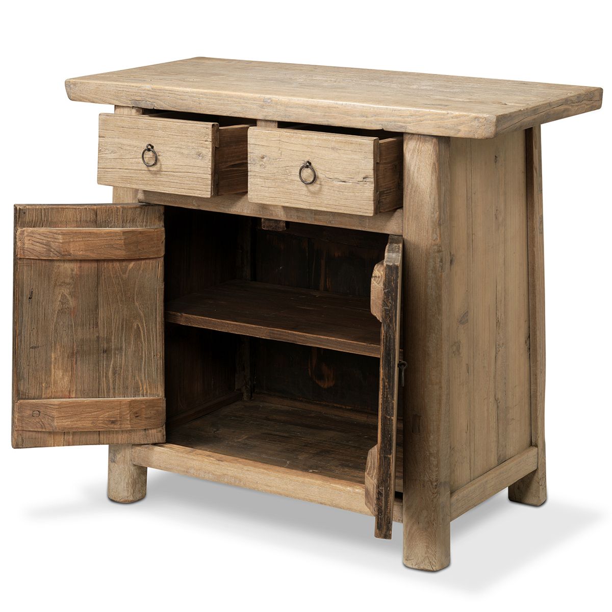 Tapered Natural Elm Cabinet, Traditional photo for sale