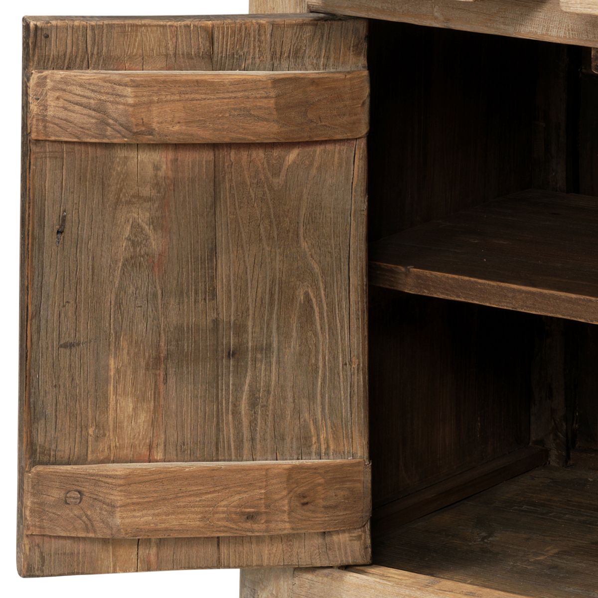 photo furniture Tapered Natural Elm Cabinet, Traditional
