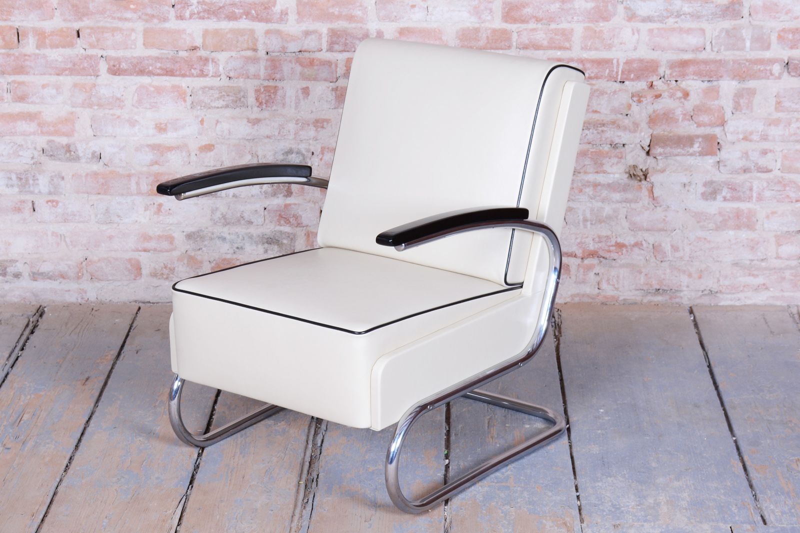 Restored Bauhaus Armchair, By W. Gispen, Mücke Melder, Czech, 1930s photo furniture