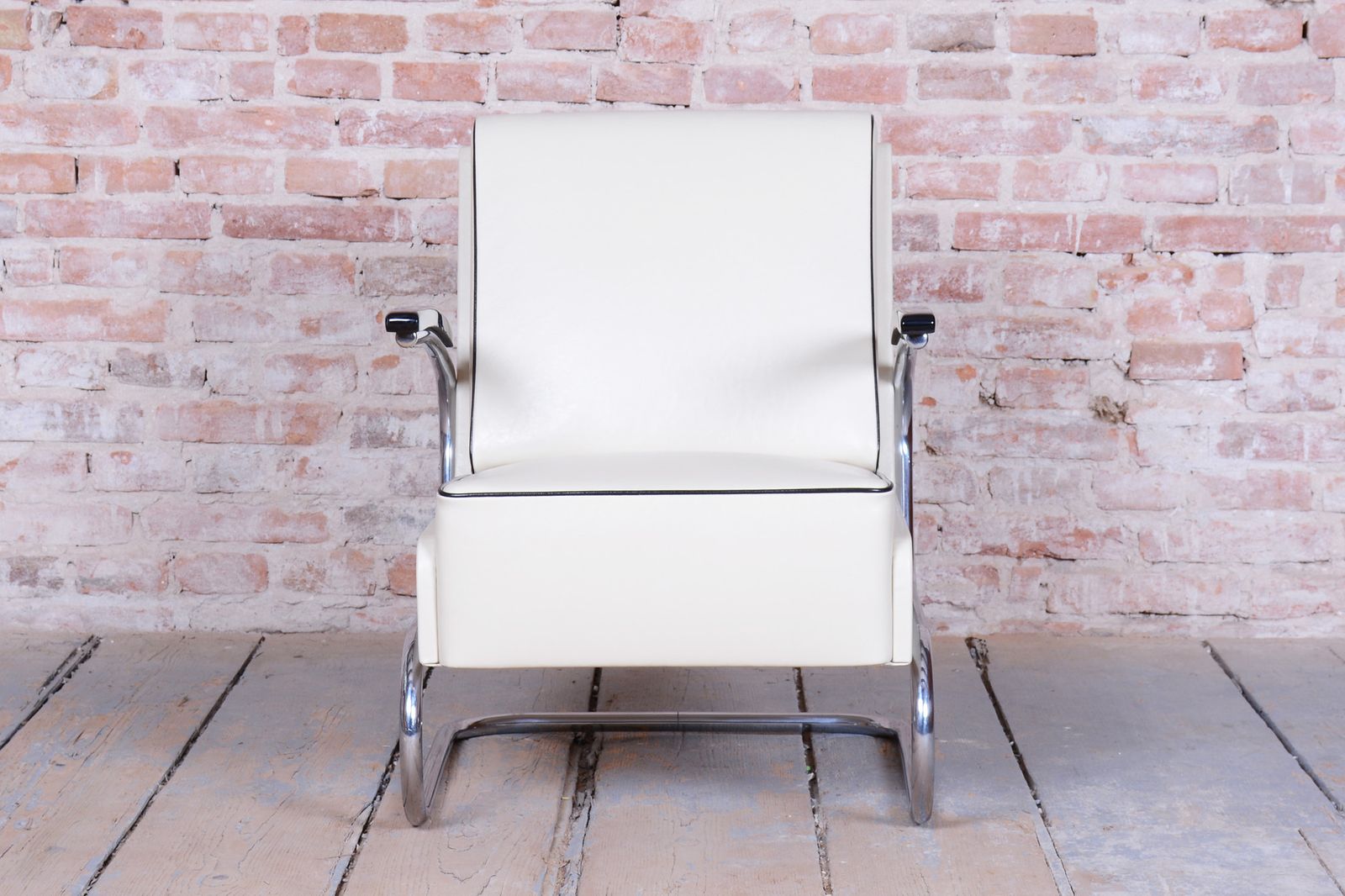Restored Bauhaus Armchair, By W. Gispen, Mücke Melder, Czech, 1930s photo 1550.0