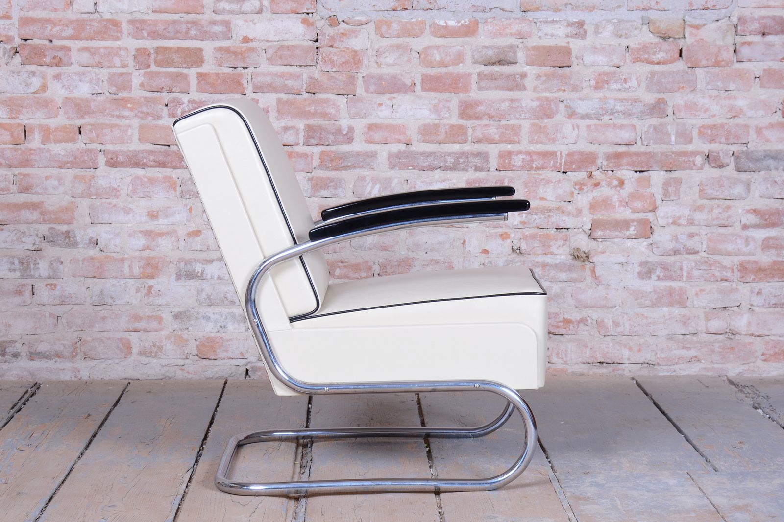 Restored Bauhaus Armchair, By W. Gispen, Mücke Melder, Czech, 1930s photo buy