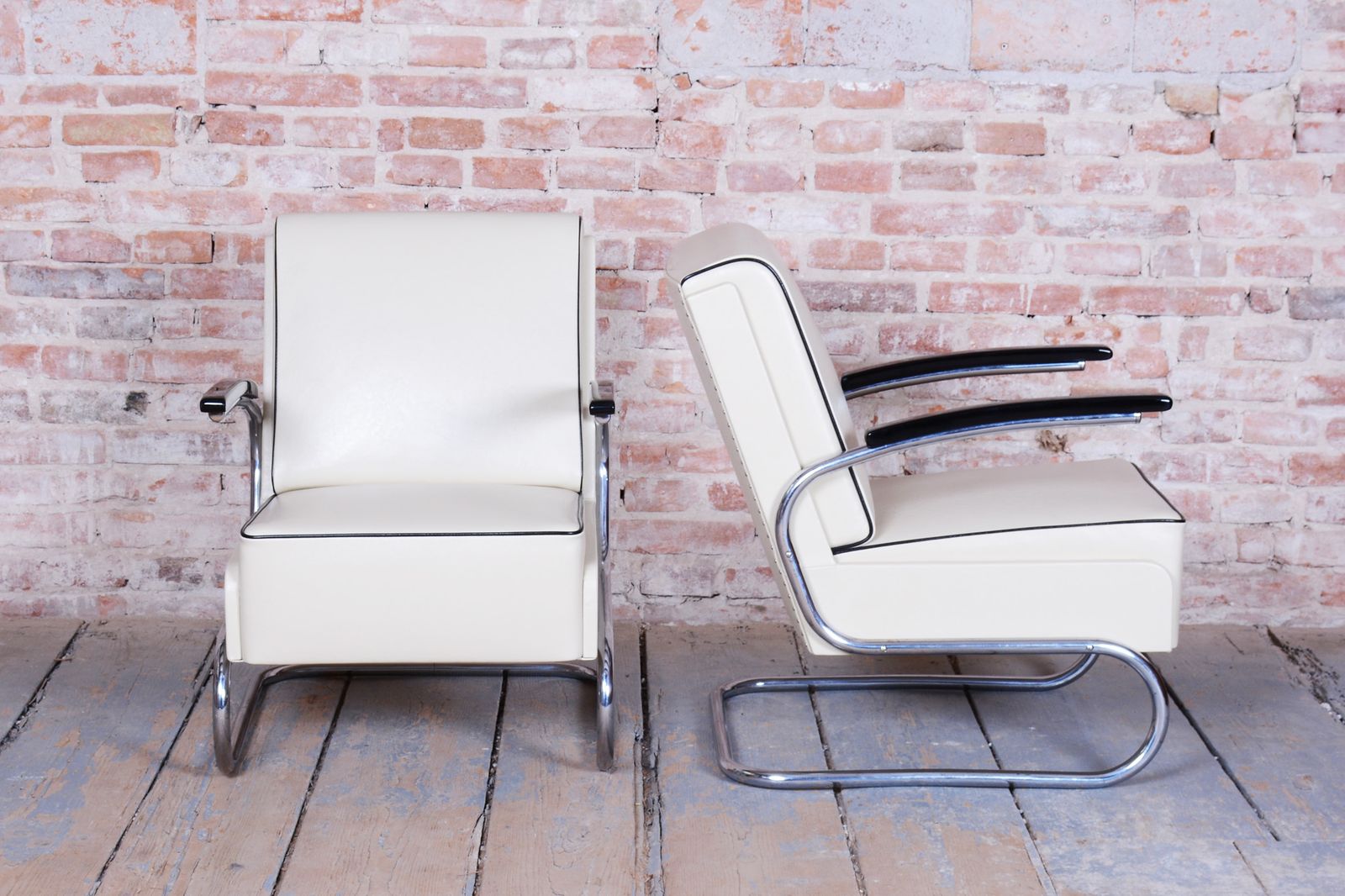 Pair Of Restored Bauhaus Armchairs, By W. Gispen, Mücke Melder, Czech, 1930s photo buy