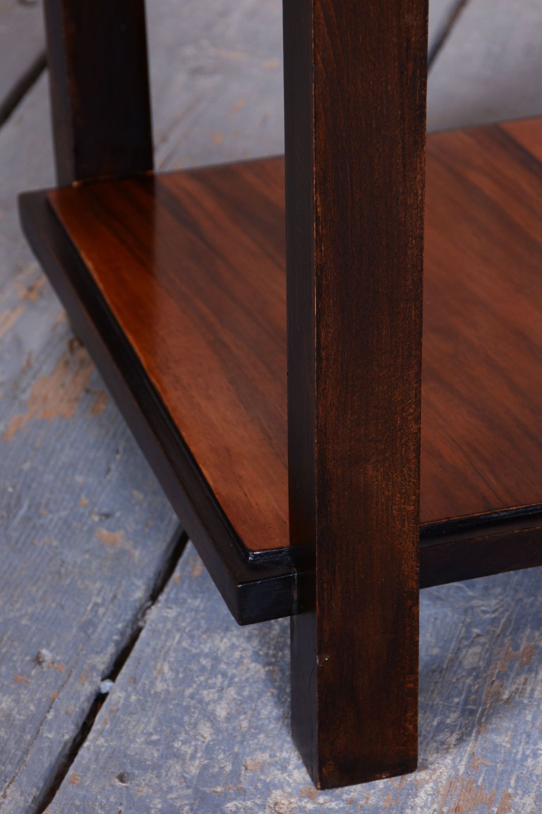 Restored Art Deco Coffee Table, Beech, Walnut, Revived Polish, France, 1930s photo for sale
