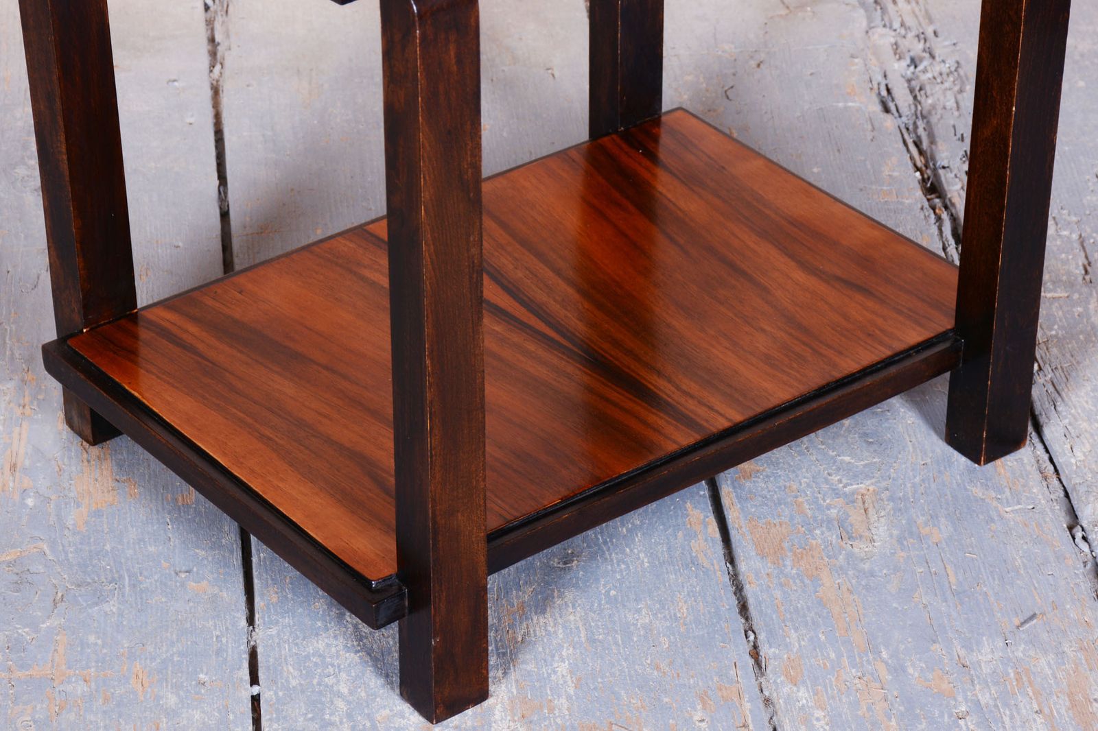 photo furniture Restored Art Deco Coffee Table, Beech, Walnut, Revived Polish, France, 1930s