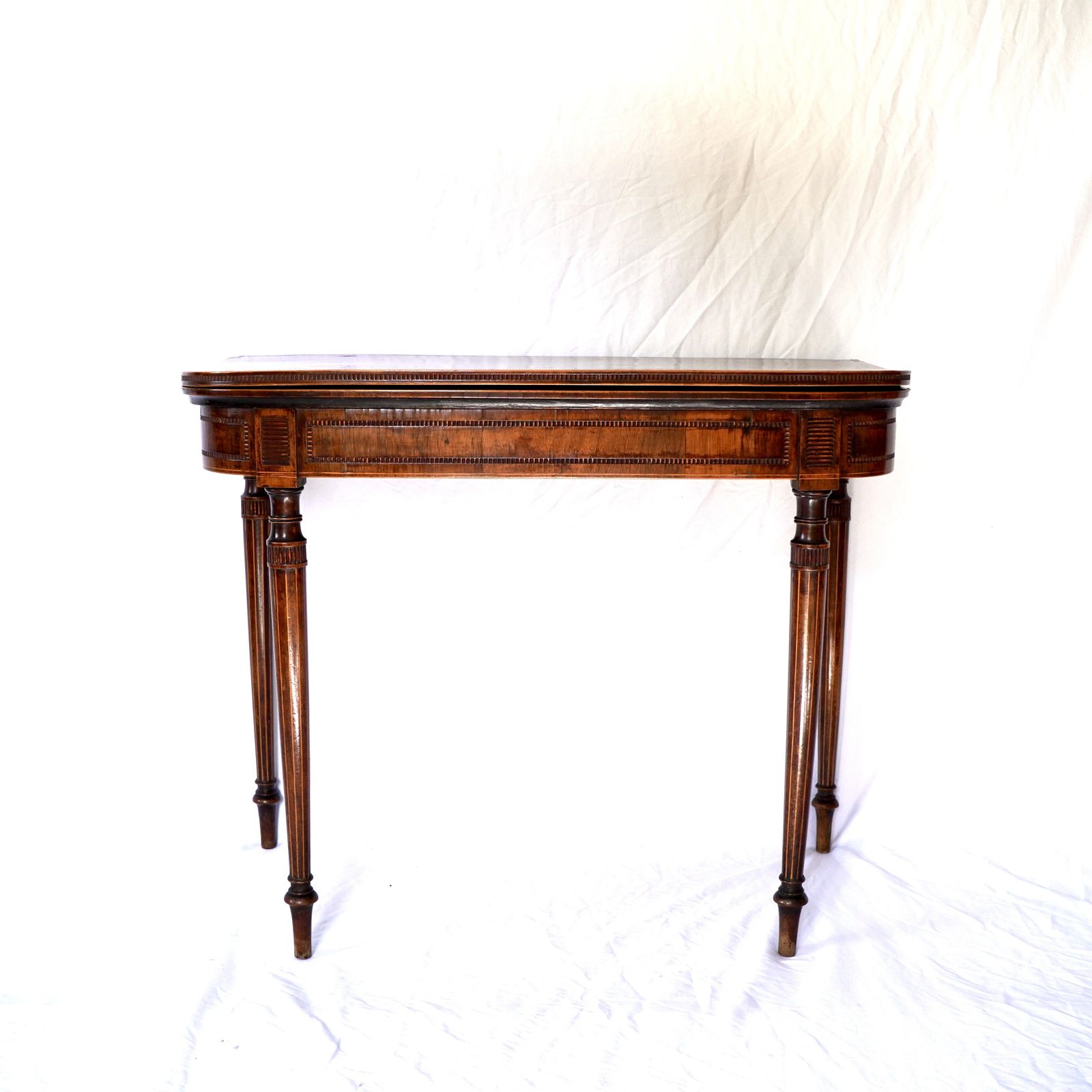 Regency Rosewood And Burr Yew Crossbanded Card Table photo Furniture