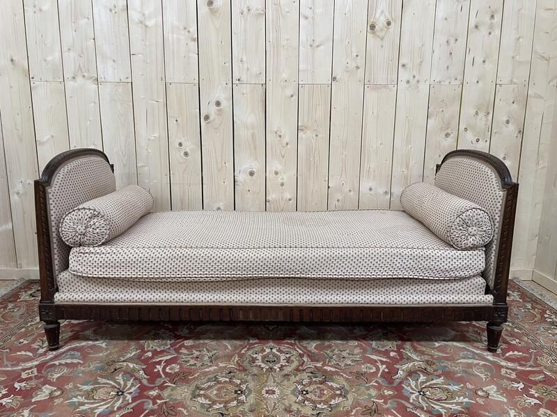 Banquette   Canapé De Style Louis XVI Tissu Fleurs