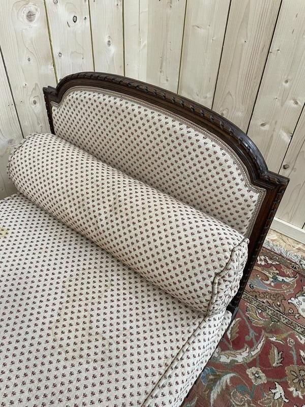 Banquette   Canapé De Style Louis XVI Tissu Fleurs photo vinterior