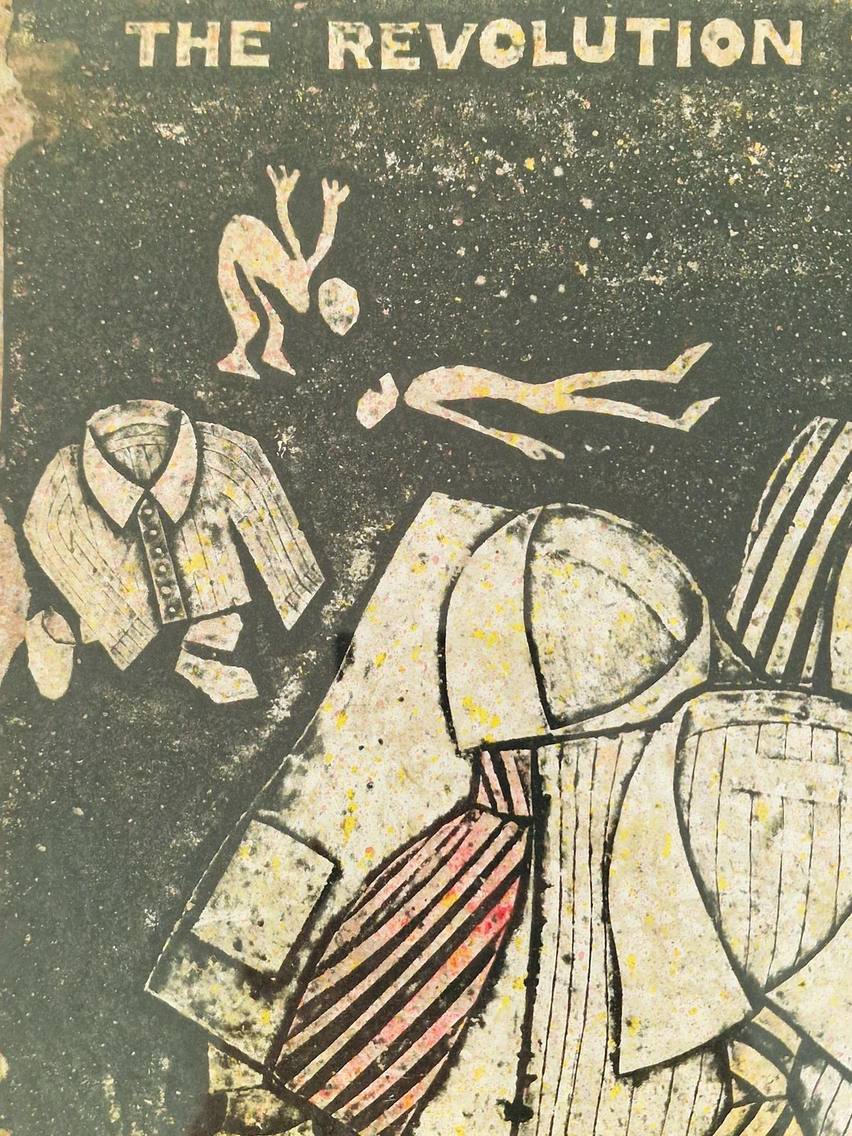 Rare Artist's Proof, Jim W Anderson Re, "Faceless Horde (The Revolution Of The Shirts)", Collagraph On Handmade Paper, Framed,1989 photo 145.0