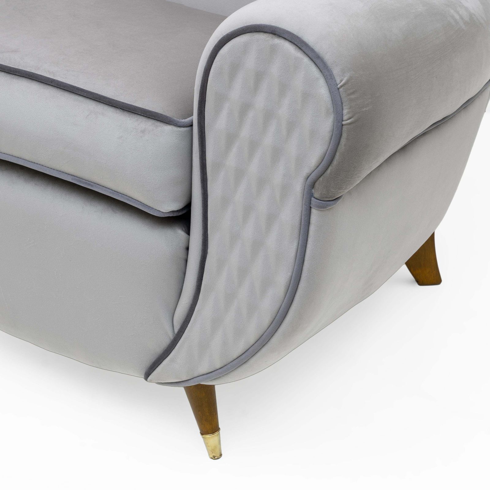 photo furniture Attributed Guglielmo Ulrich Art Deco Italian Velvet Sofa, 1940s