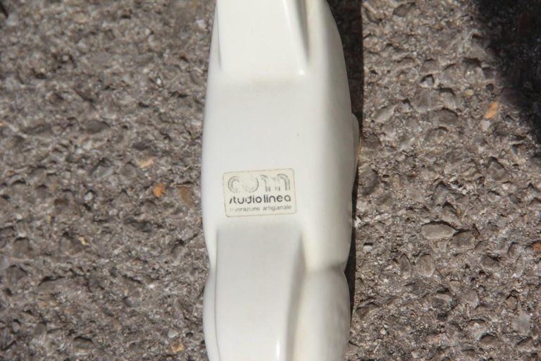 Porcelain Stonewar Stylized Birds Italian Production Studiolinea Com, 1970 White photo Art