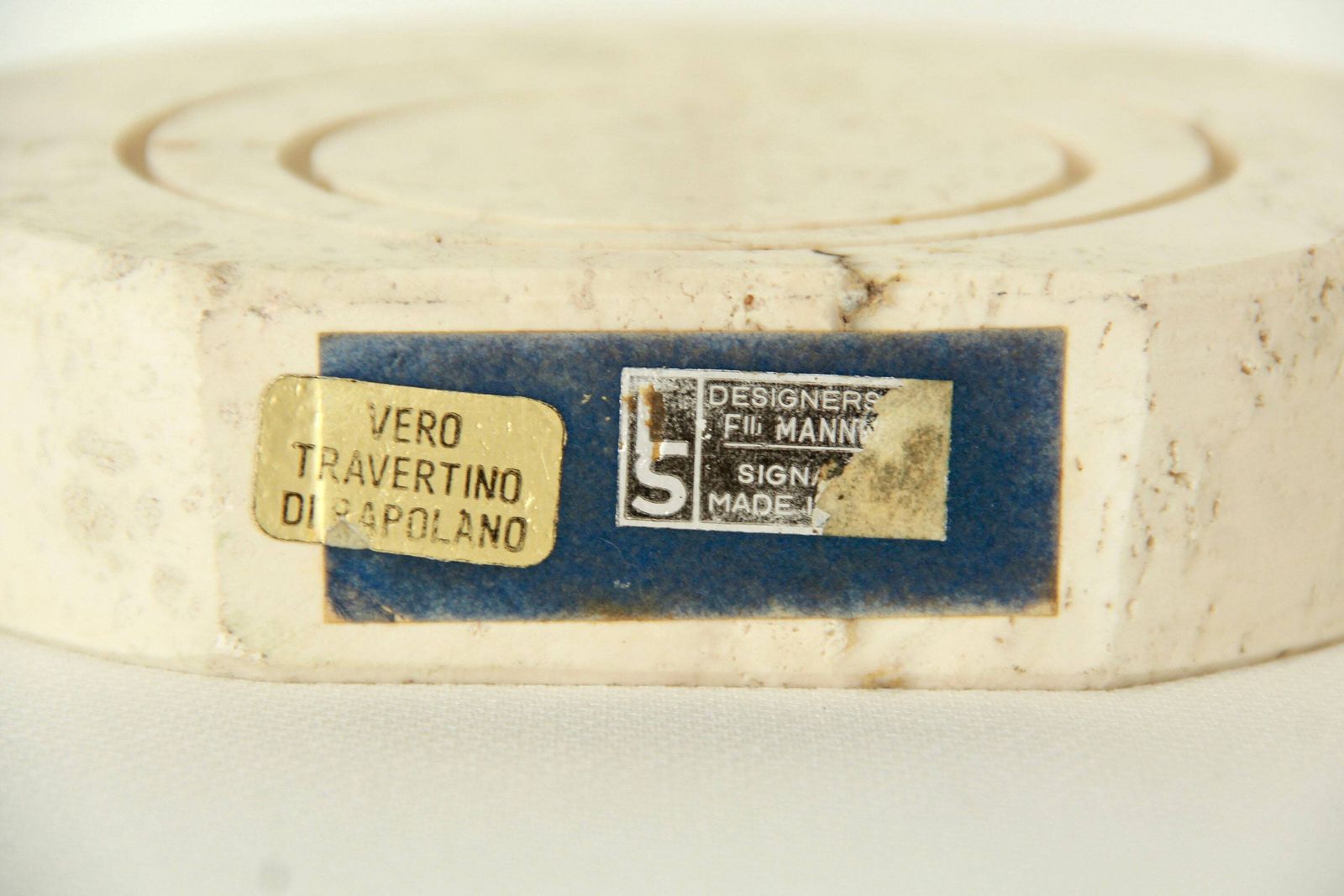 photo furniture Geometria, Modernist Travertine Sculpture / Vase By Enzo Mari For F.Lli Manelli, Italy, 1970s