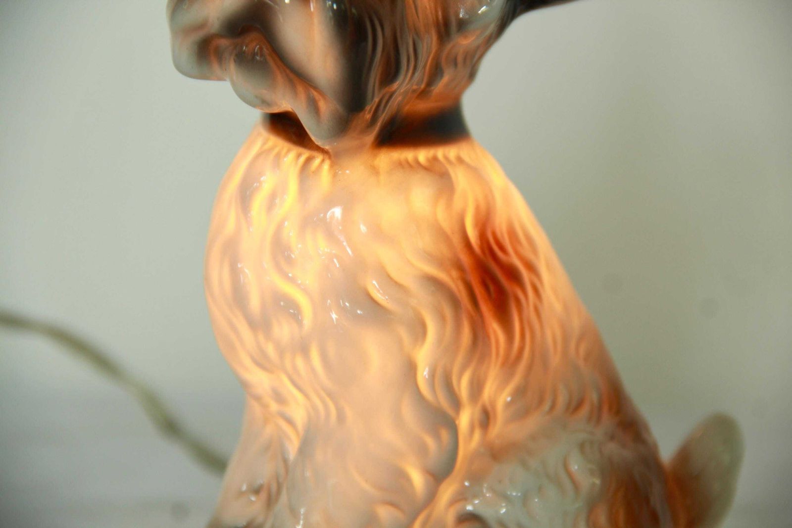 Billy, Scottish Terrier Porcelain Table Lamp, Italy, 1930s photo vintage