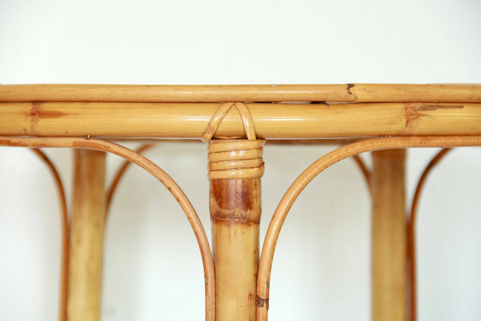 Trentino, Vintage Bamboo Coffee / Living Room Table, Italy, 1970s photo Furniture