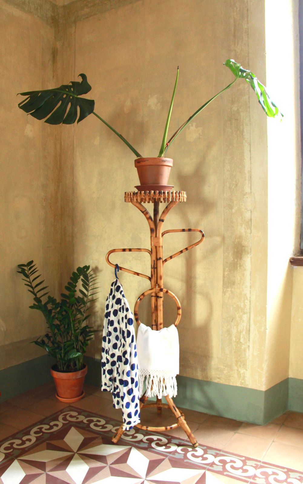 Portobello, Vintage Bamboo And Wicker Stand, Italy, 1960s photo buy