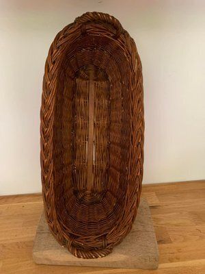 Vintage Baguette Wicker Basket photo Home Decor
