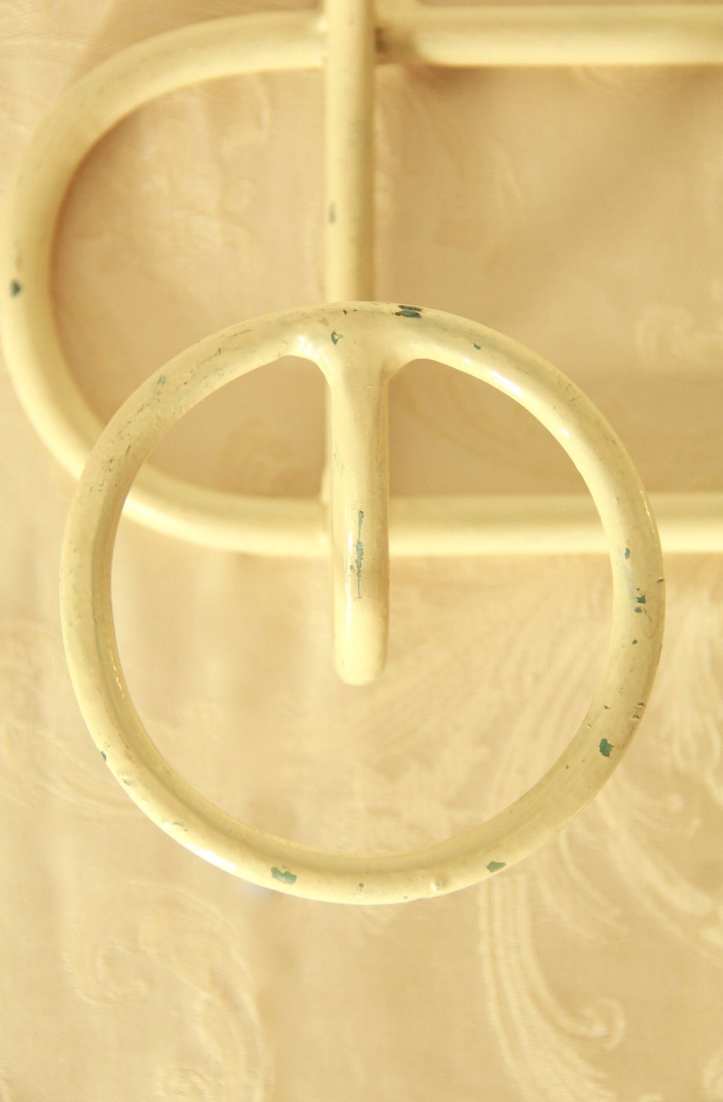 Fero, Antique Ivory Iron Coat Rack, Italy, 1930s photo Furniture