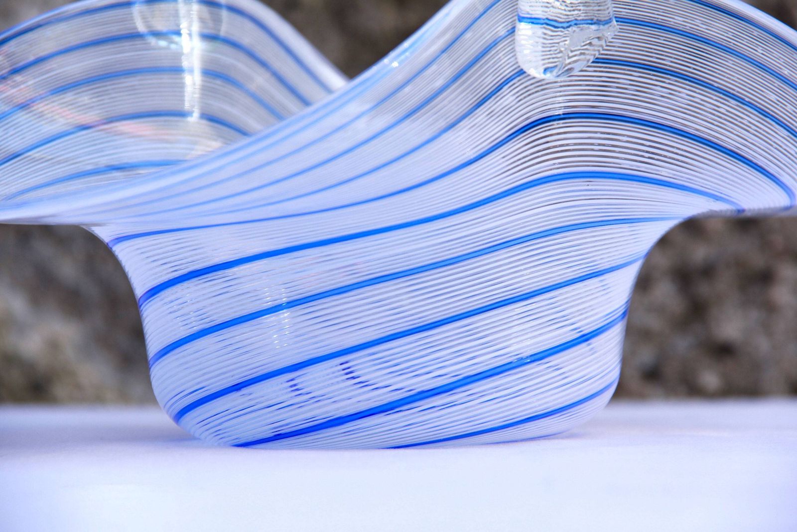 Cestino, Mid Century Murano Glass Basket, Italy, 1960s photo Home Decor