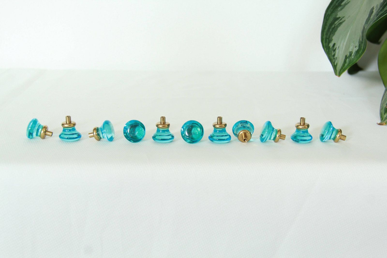 Pomolini, Vintage Pastel Light Blue Murano Glass Knobs With Murano Vetri Label, Set Of 2, Italy, 1960s photo furniture