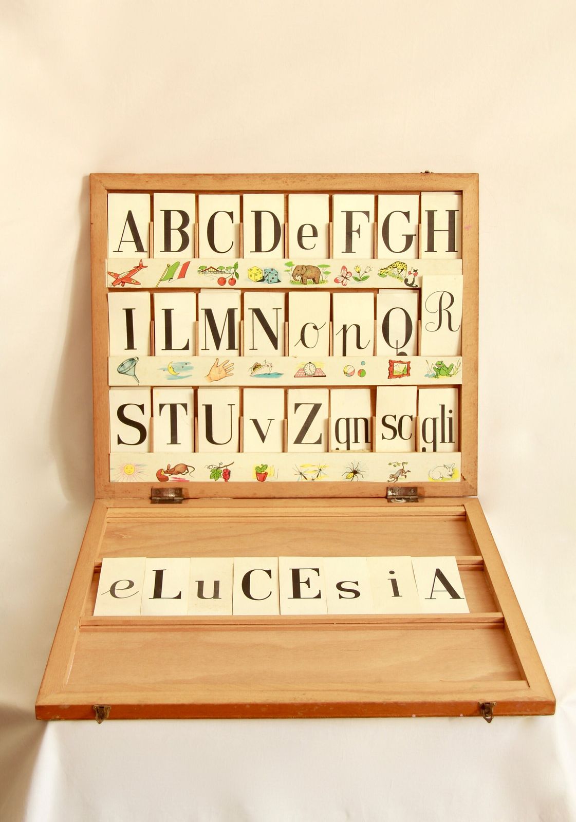 Abc, Antique Italian School Alphabet, Italy, 1940s