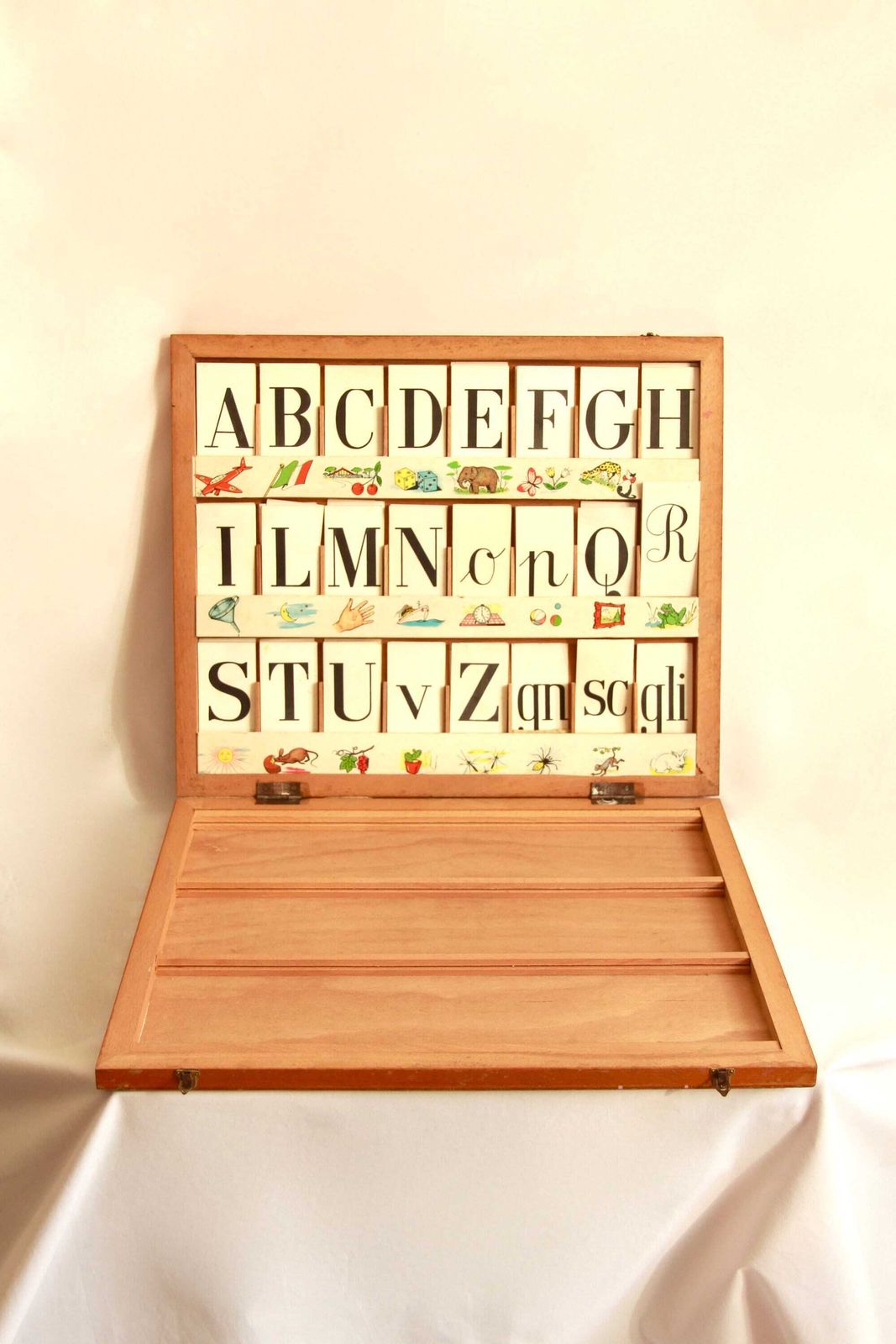 Abc, Antique Italian School Alphabet, Italy, 1940s photo furniture