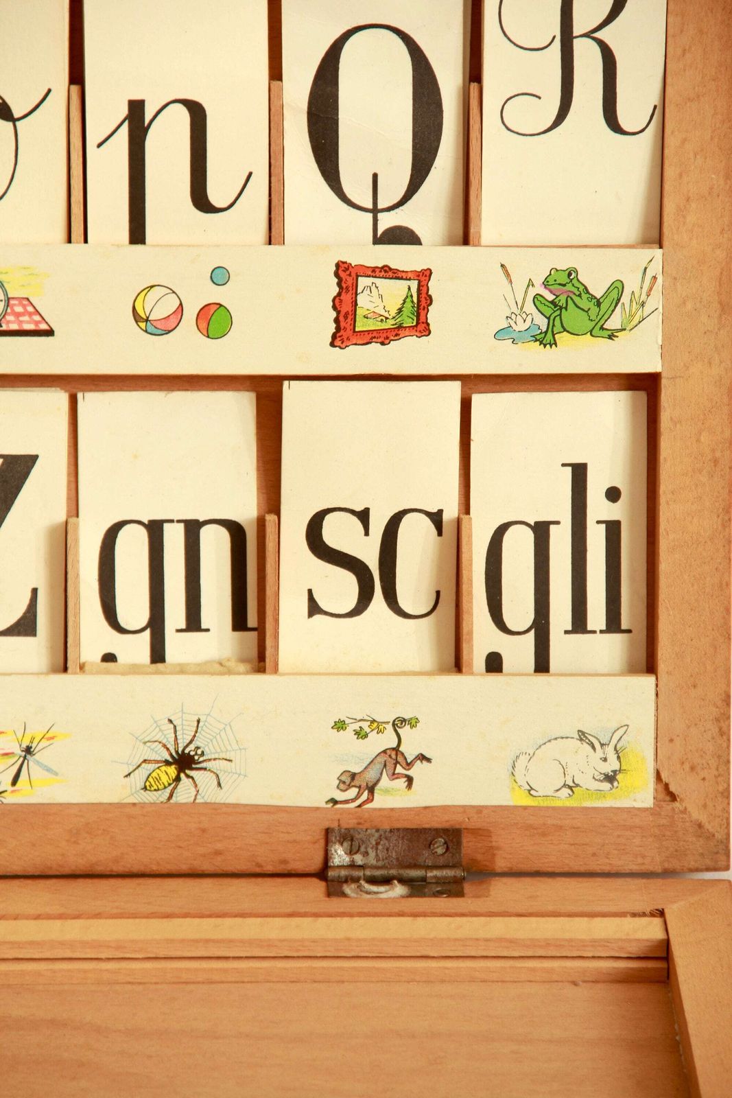 Abc, Antique Italian School Alphabet, Italy, 1940s photo for sale