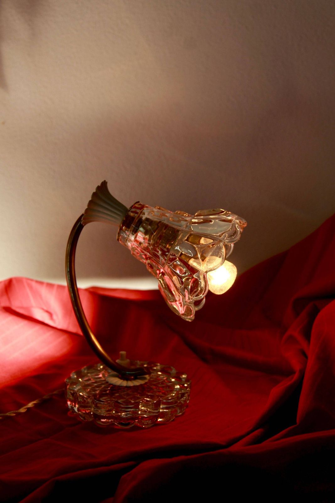 Campanule, Antique Art Deco Bedside Table Lamps, Set Of 2, Italy, 1940s photo buy