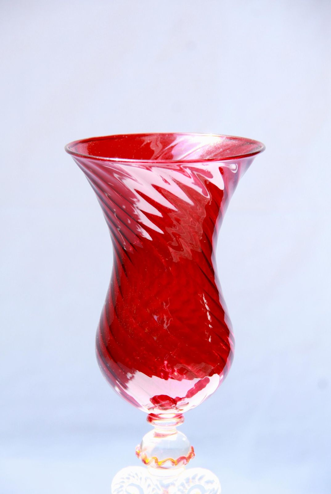 Strelitzia, Antique Murano Glass Goblet / Tipetto, Italy, 1950s photo for sale