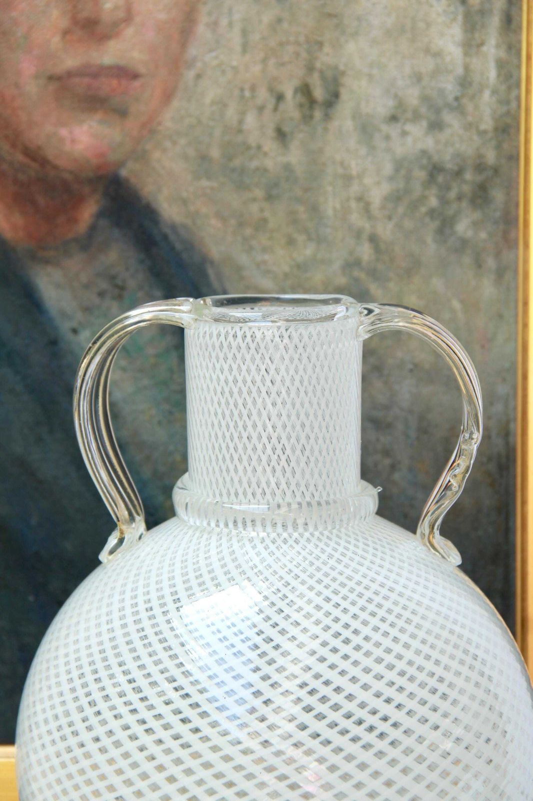 Filigrana, Antique Collectable Murano Vase By Dino Martens For Aureliano Toso, Italy, 1930s photo 3024.0