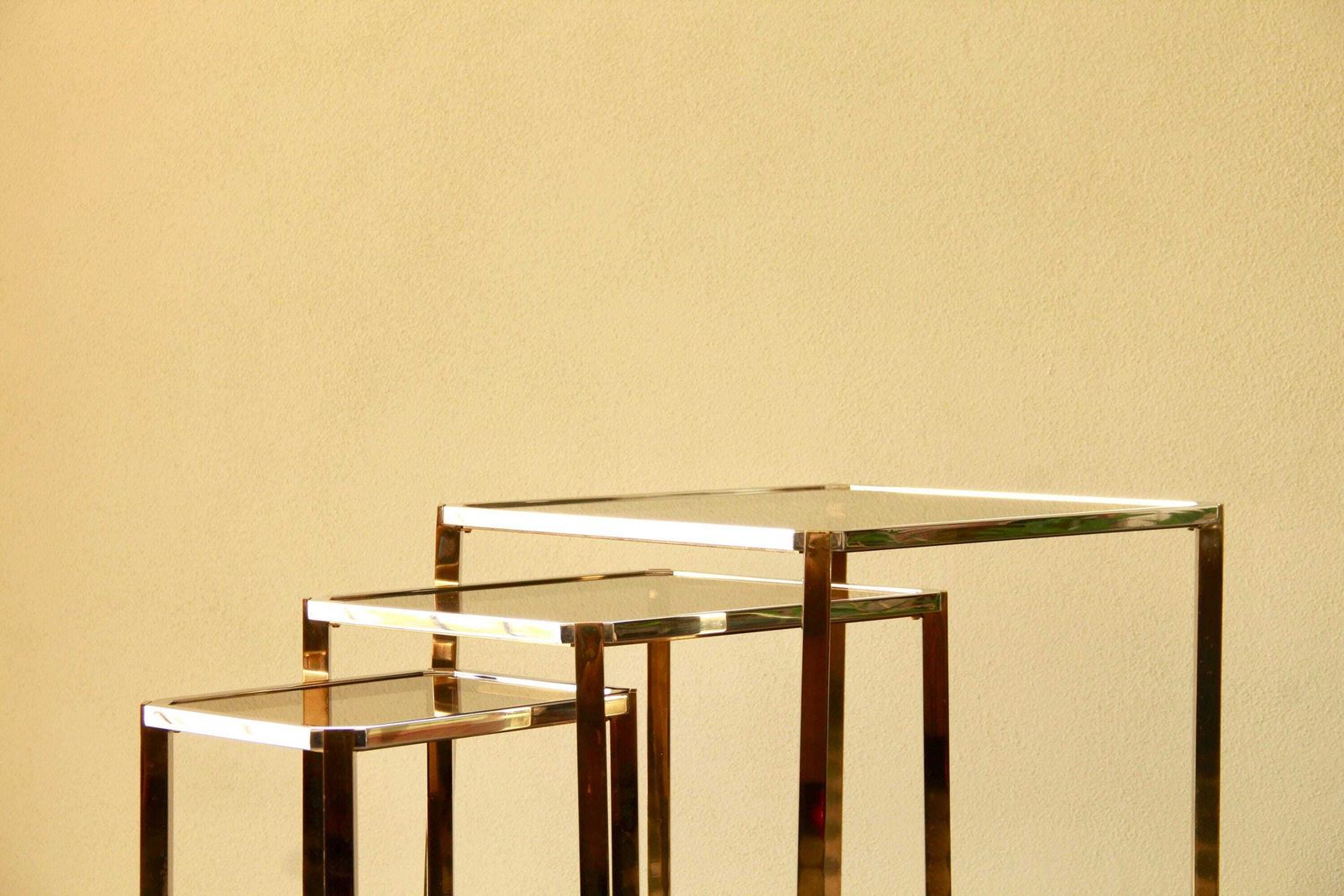 photo for sale Trittico, Regency Nesting Tables, Set Of 3, Italy, 1970s