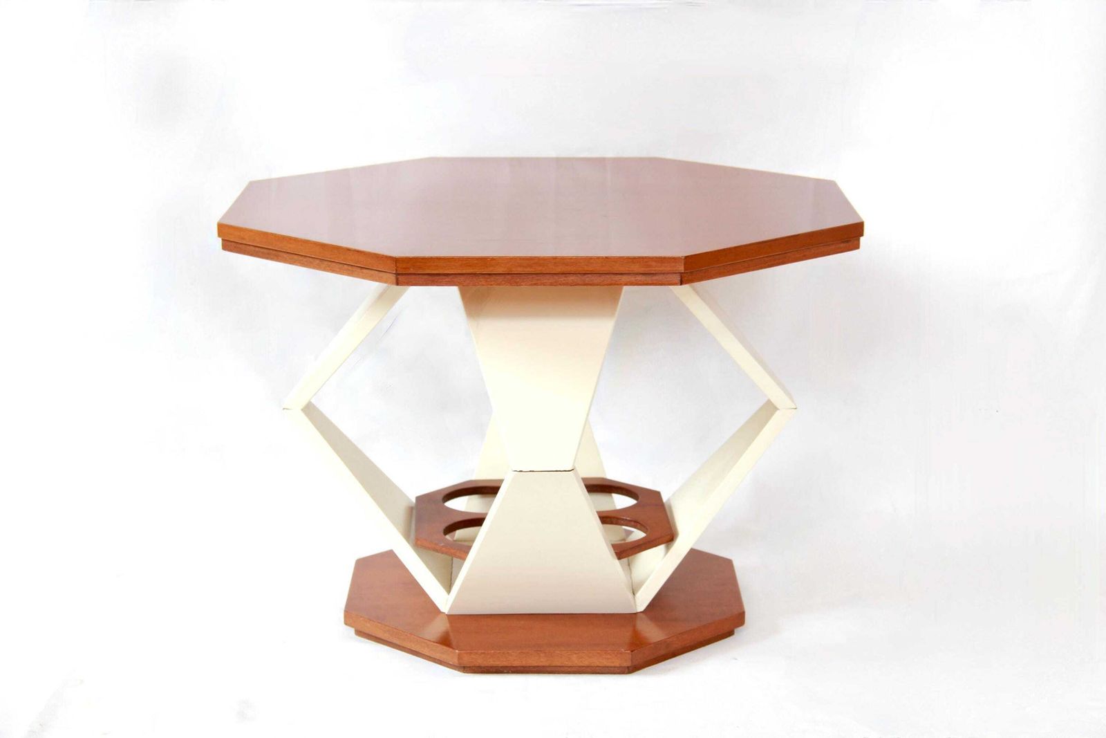 Otto, Vintage Space Age Coffee Table With Bottle Holder, Italy, 1970s photo for sale