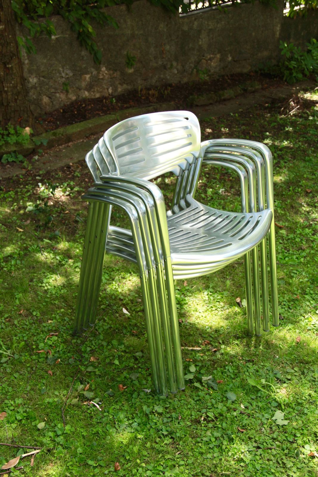 Toledo, Metal Chair By Jorge Pensi For Amat 3, Spain, 1980s photo vintage