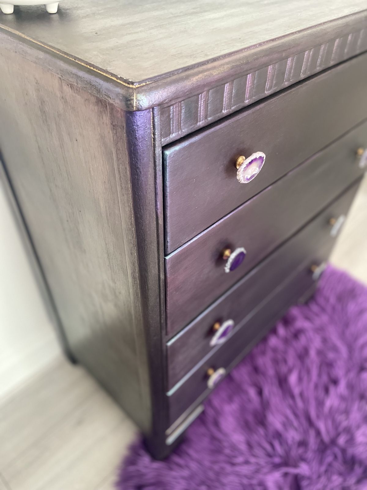 550.0 Vintage Harris Lebus, Chest Of Drawers ,Black And Metallics Finish photo