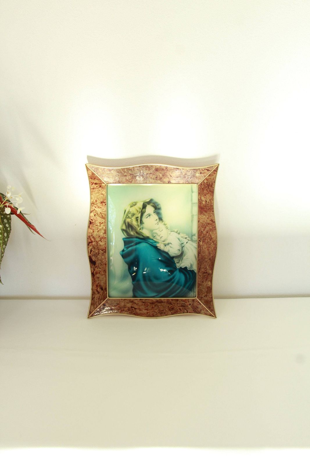 Madonna Del Riposo, Antique Maternity Painting, Italy, 1940s photo vinterior