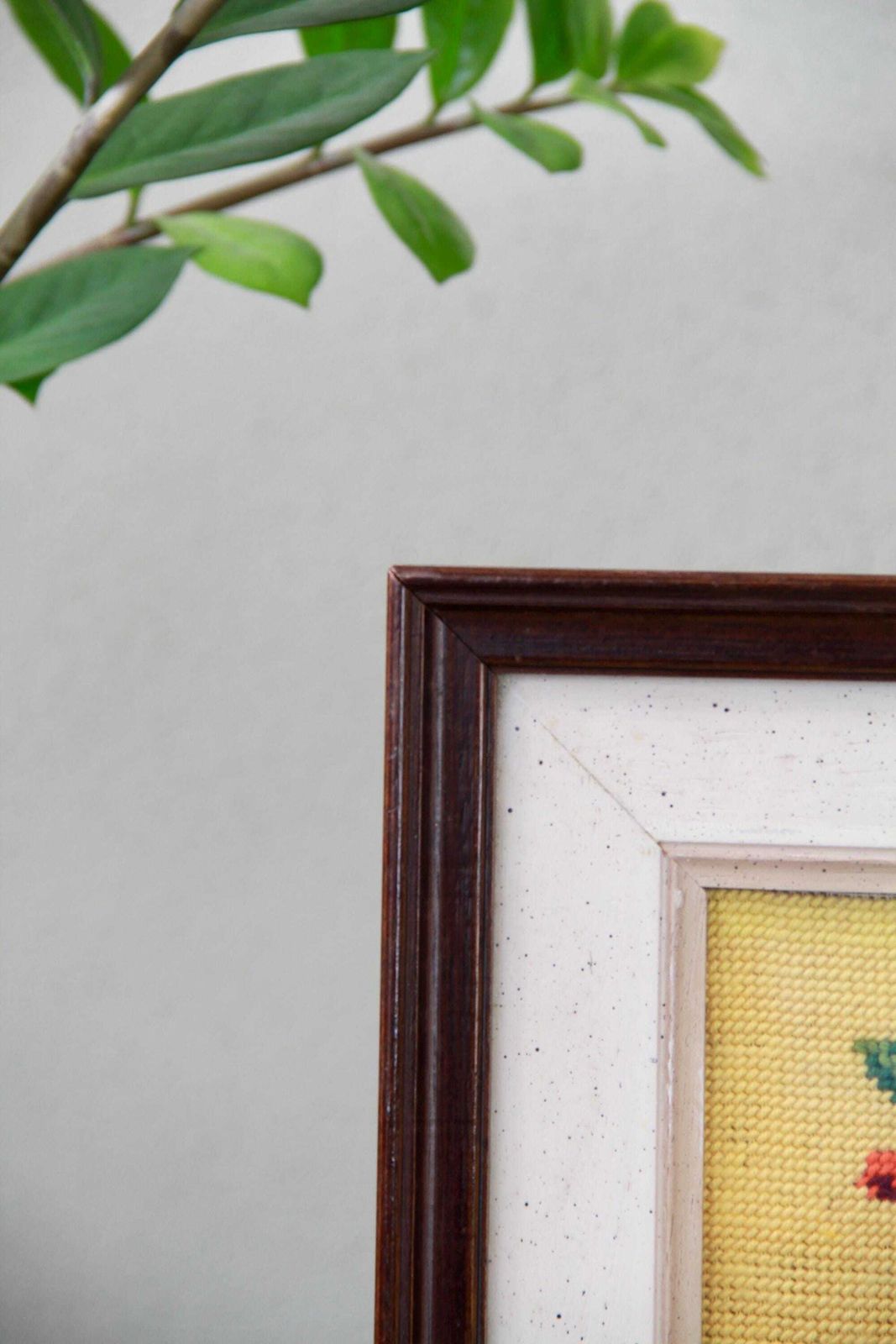 photo for sale Quadretto, Vintage Half Cross Stitch Painting / Wall Decor, Italy, 1970s