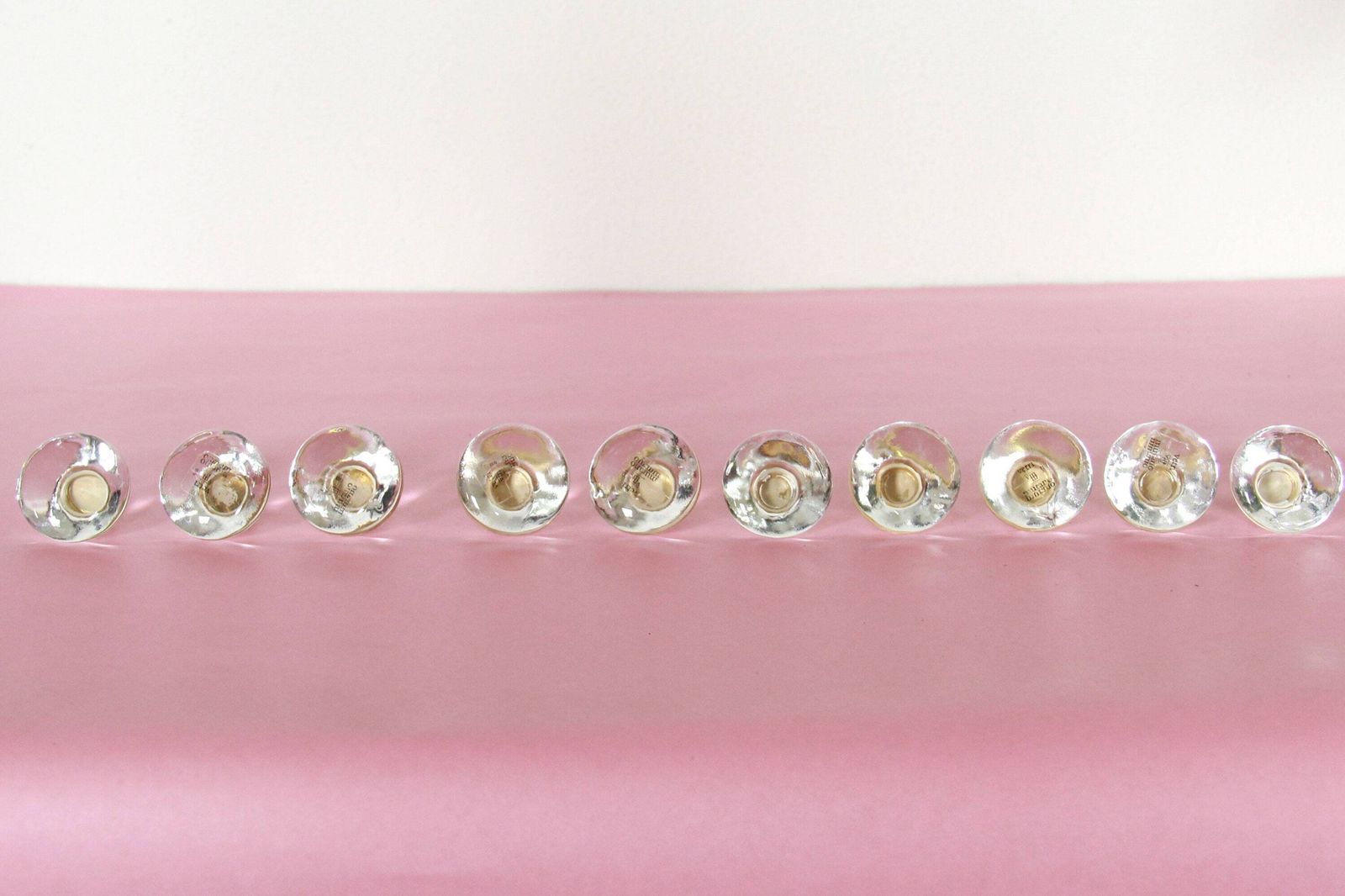 Pomolini, Vintage "Limpido" Clear Murano Glass Knobs With Murano Vetri Label, Set Of 2, Italy, 1960s photo for sale