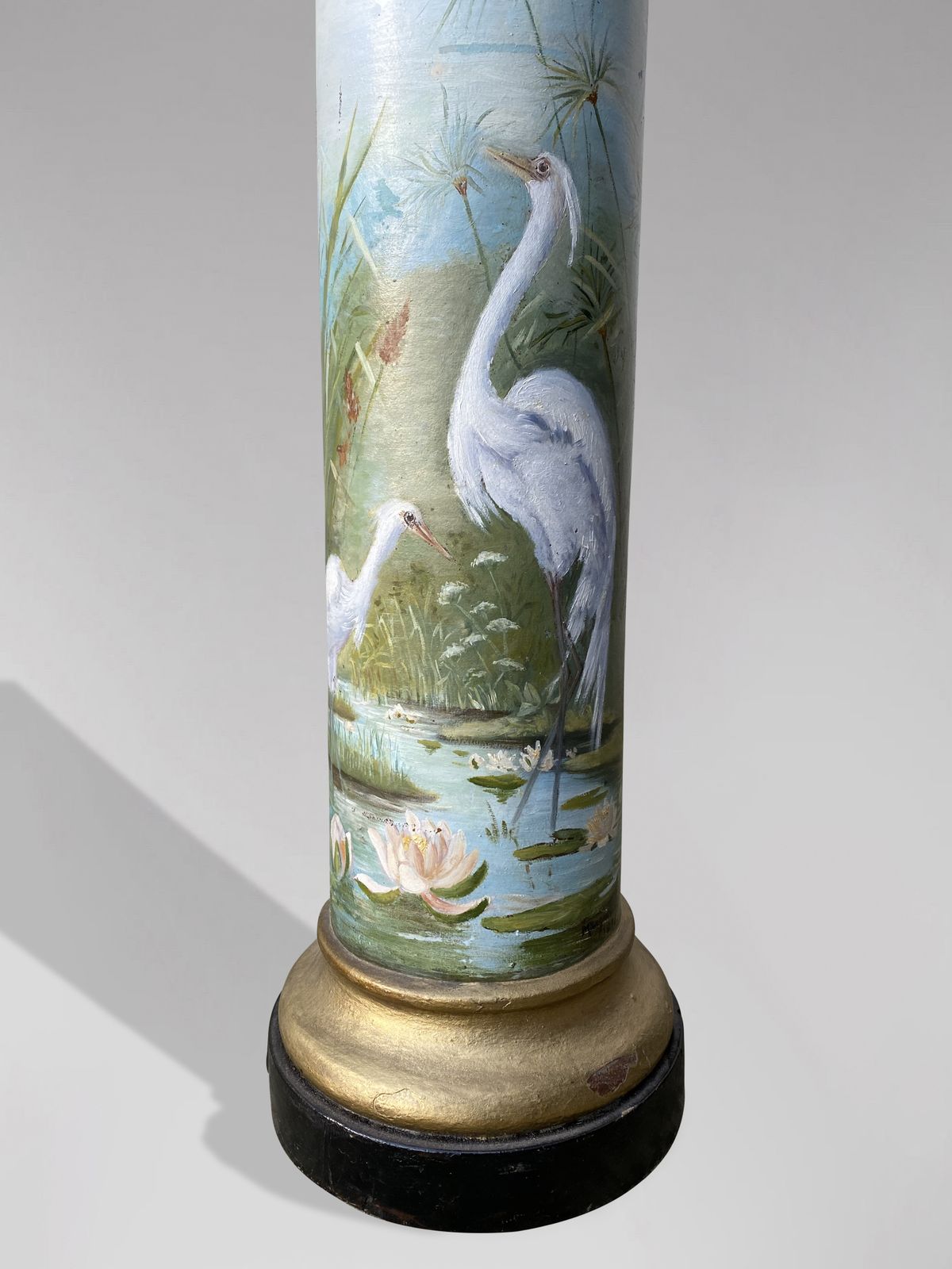 Pair Of 19th Century French Painted Columns By Marguerite photo vinterior