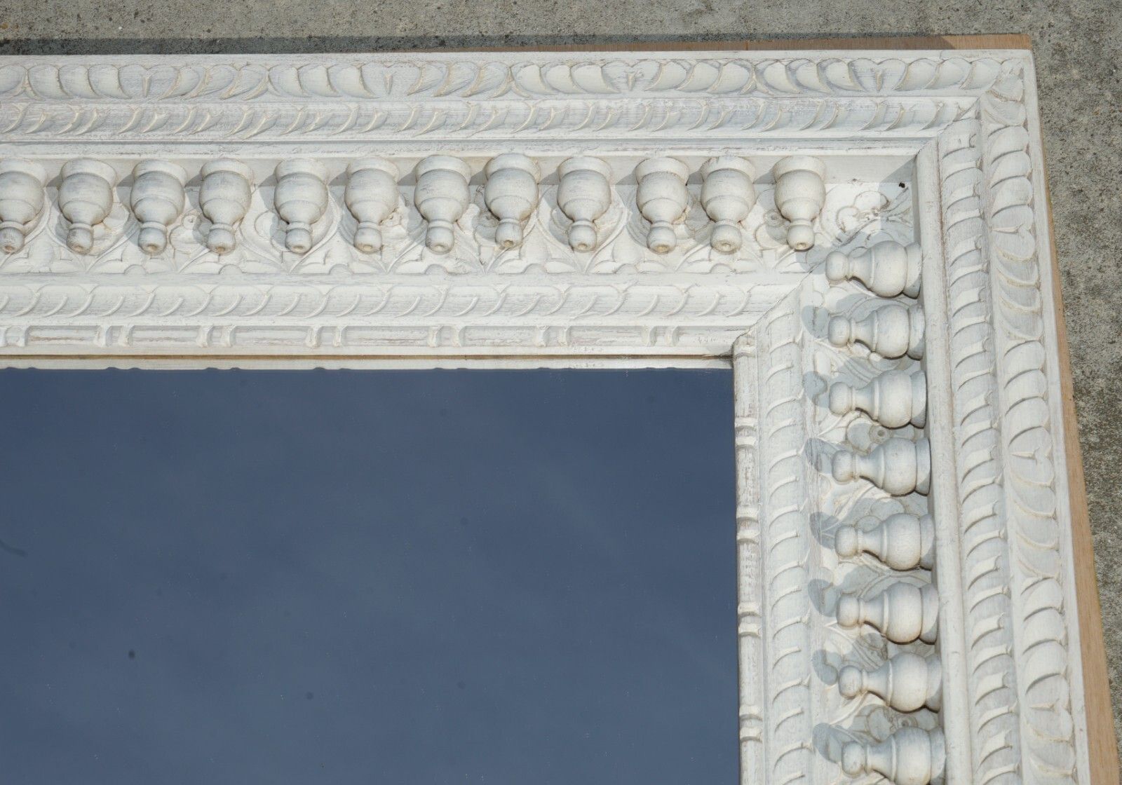 photo for sale Antique Hand Carved & Painted Burmese Liberty's London Style Overmantle Mirror