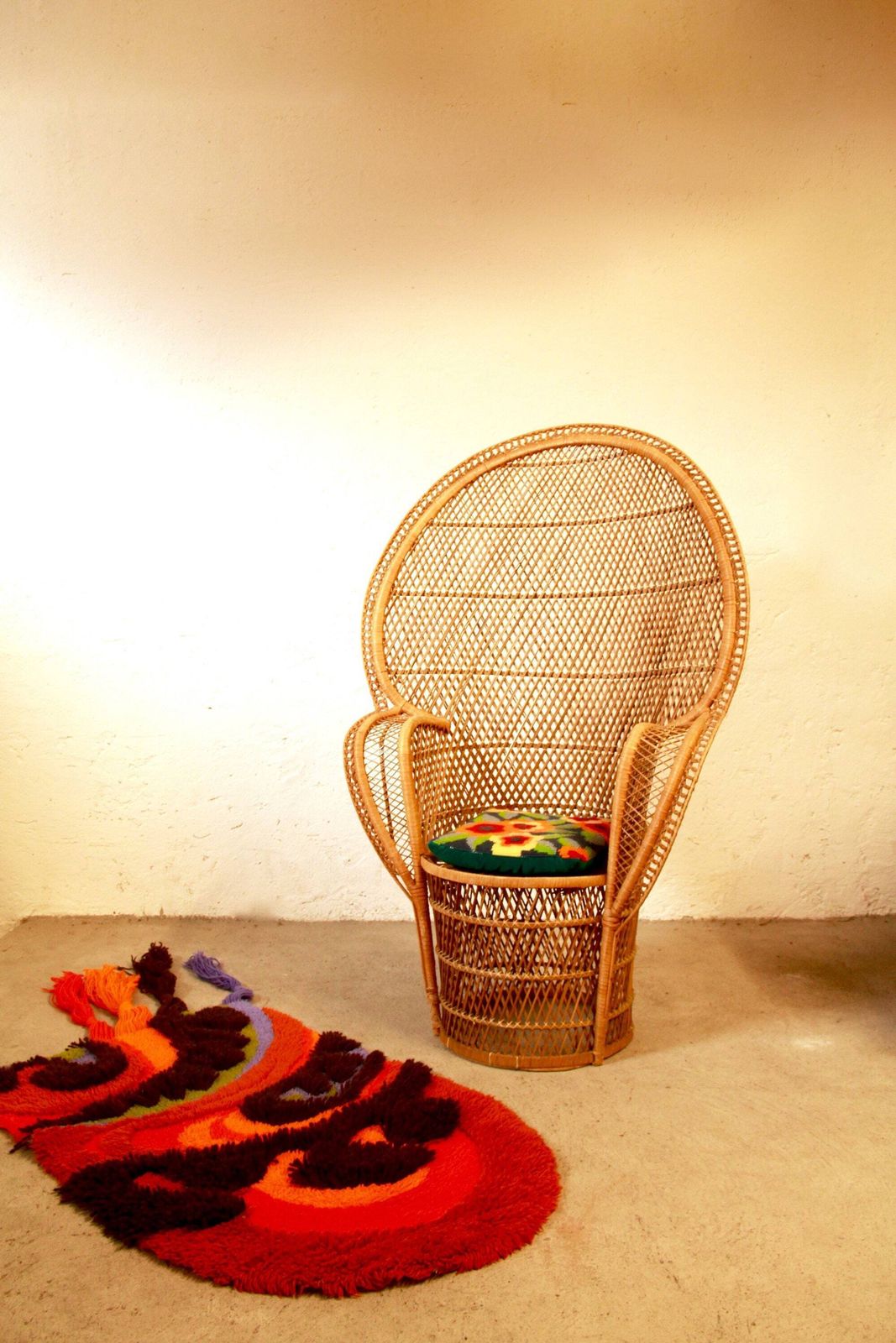 Beatrice, Vintage Peacock Chair, Italy, 1970s
