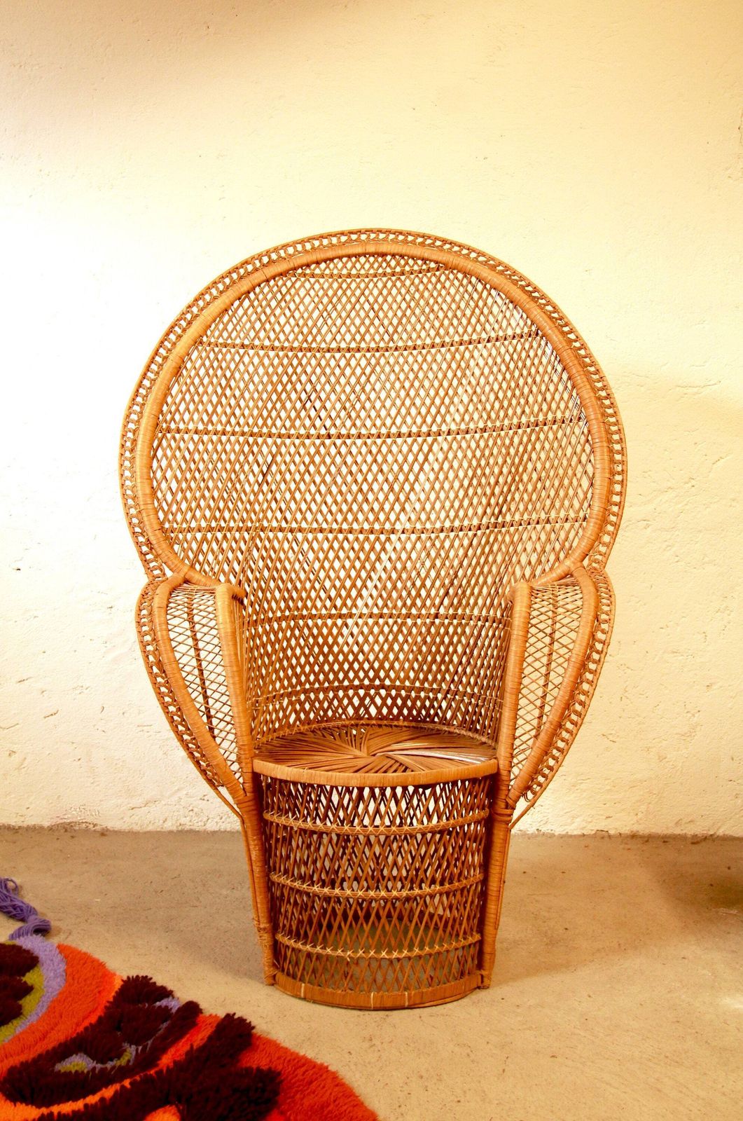 Beatrice, Vintage Peacock Chair, Italy, 1970s photo vinterior