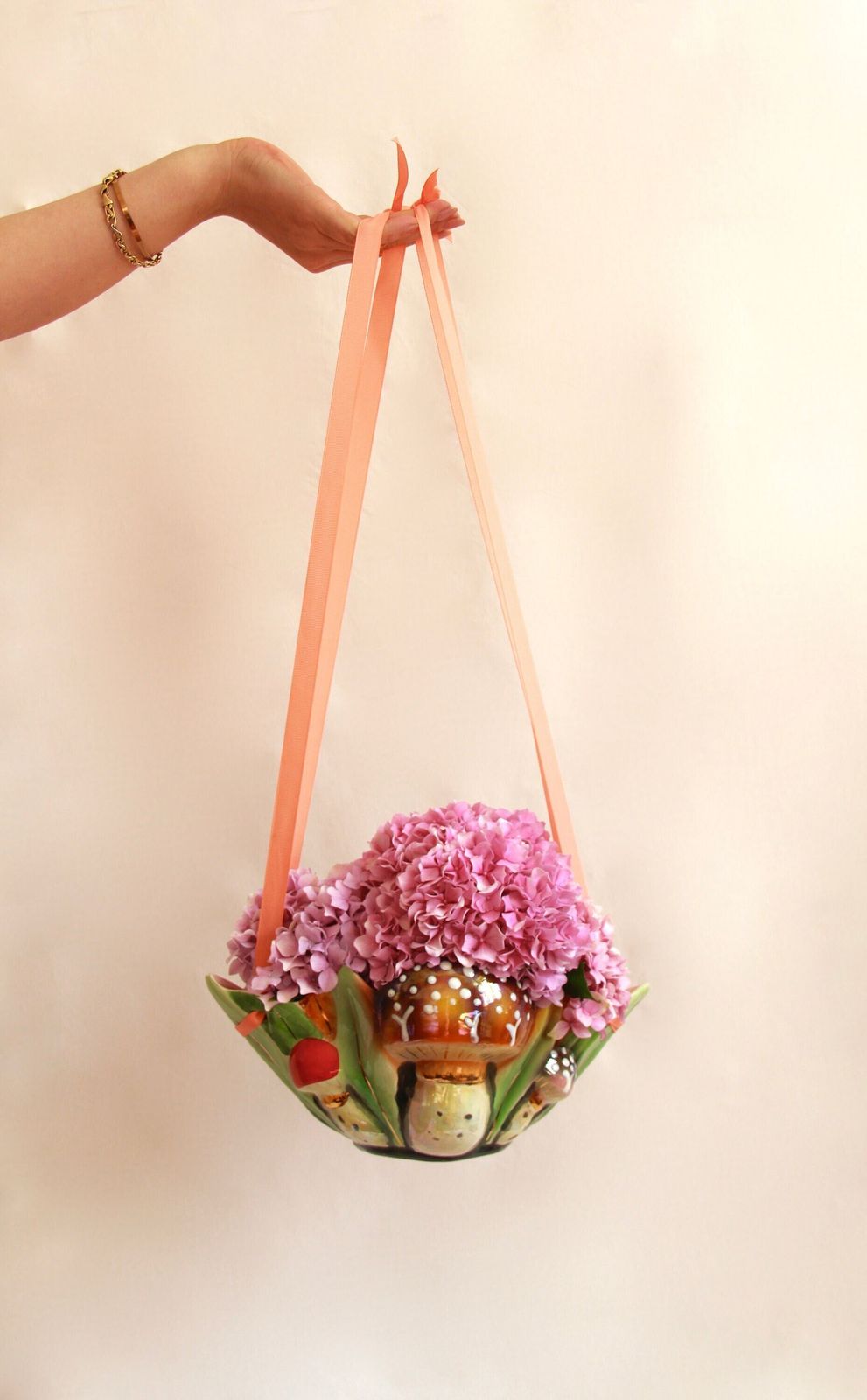 Porcino, Ceramic Hanging Pot, Italy, 1950s