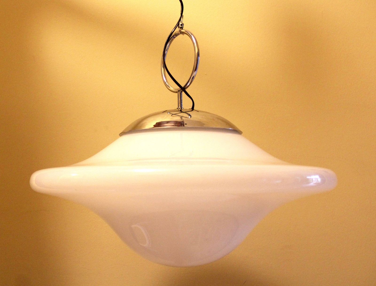 Goccia, Imposing Rare Space Age Murano Ceiling Lamp By Artemide, Italy, 1970s photo for sale