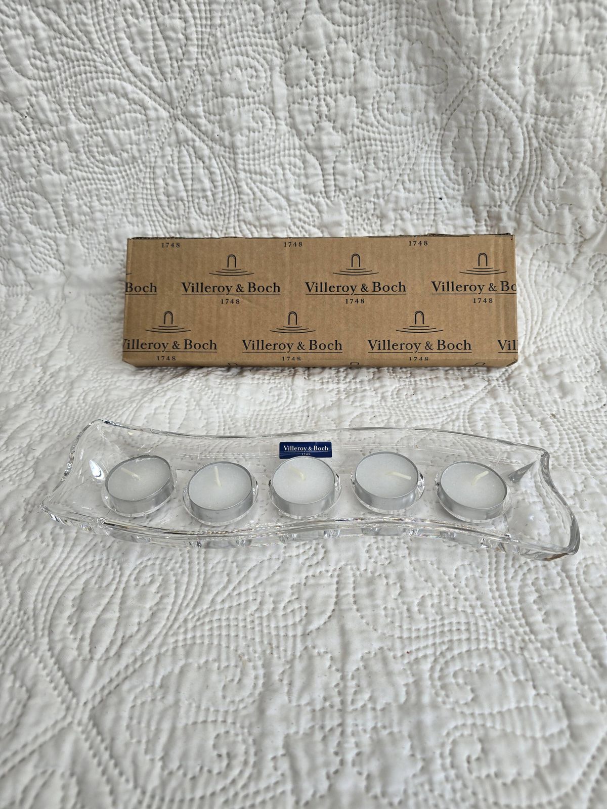 Villeroy & Boch 5 Candle Crystal Candle Holder photo for sale