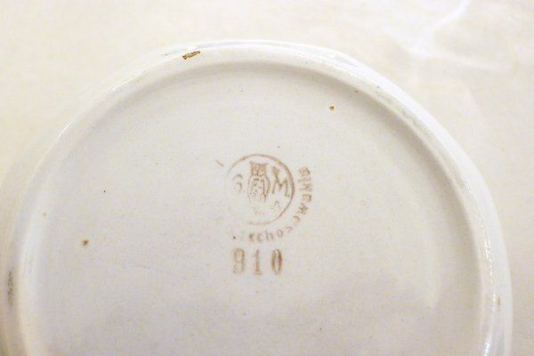 Art Deco Candy / Sugar Bowl In Earthenware And Metal From Gebrüder Mehner, Former Czechoslovakia, 1920s photo furniture