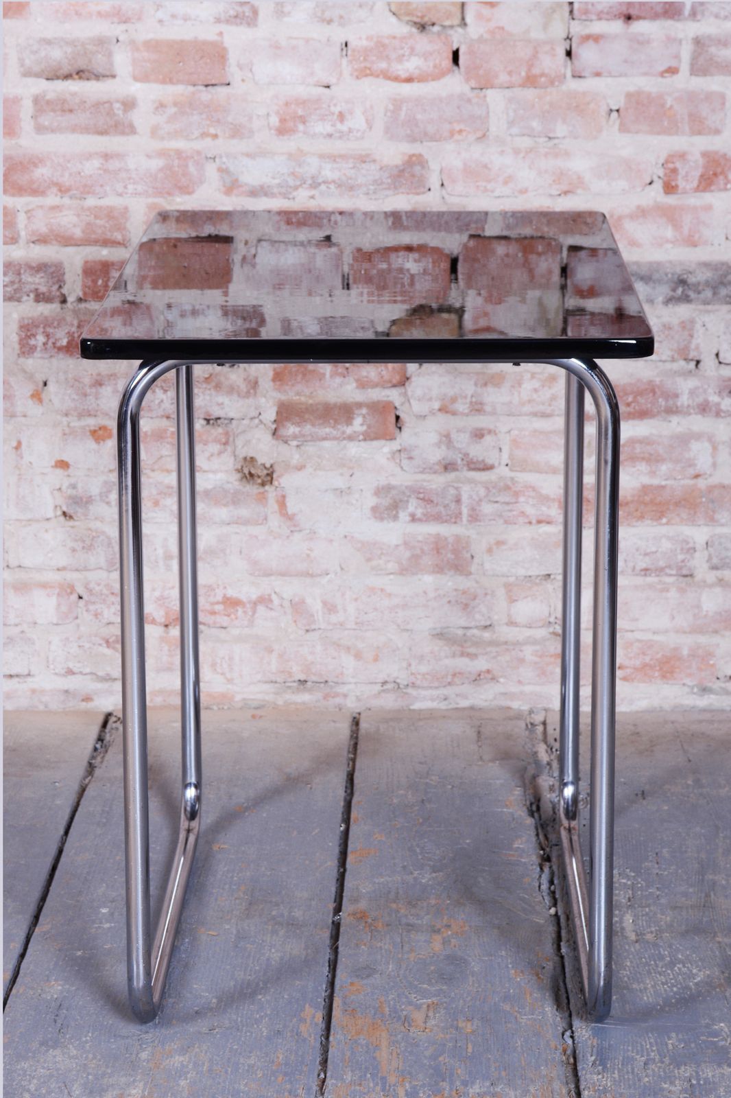 Restored Bauhaus Table, By Hynek Gottwald, Chrome Plated Steel, Czech, 1930s photo for sale