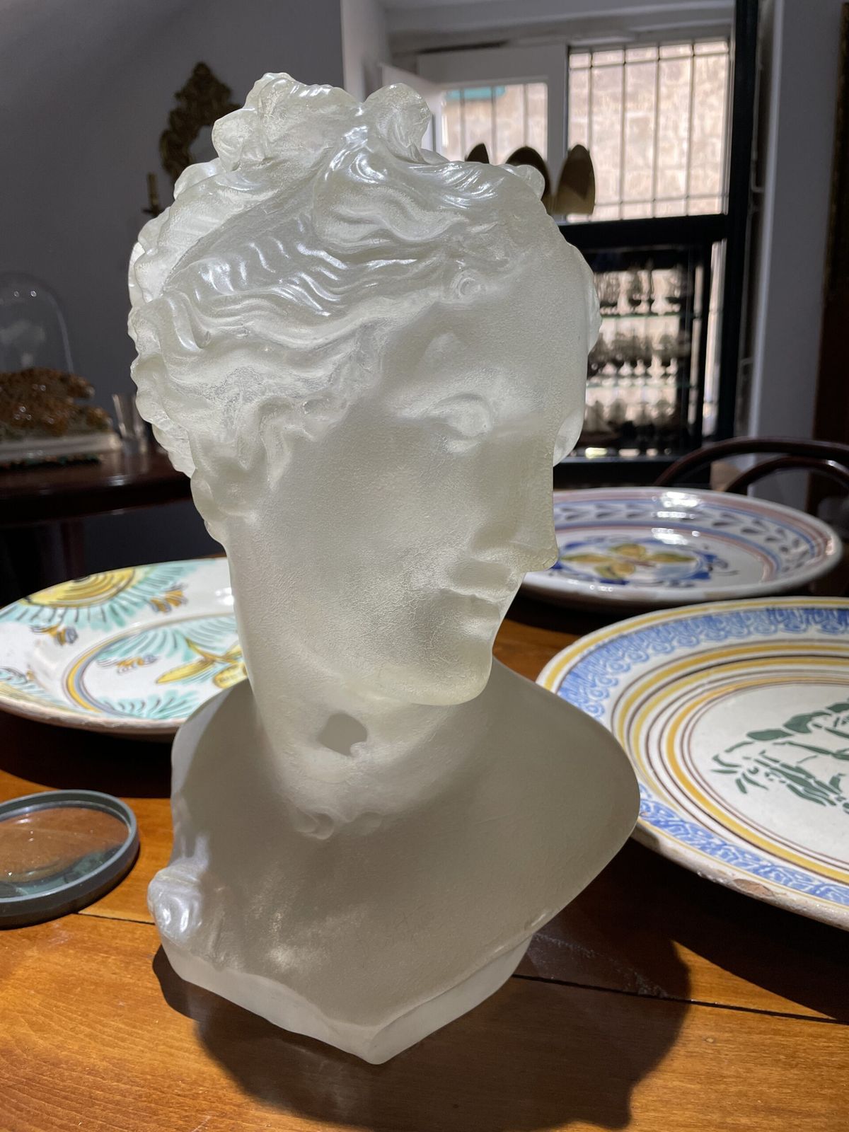 A Singular Piece Of Art By D’estifano. An Rare Early Signed Acrylic Bust. (Circa 1970) photo vinterior