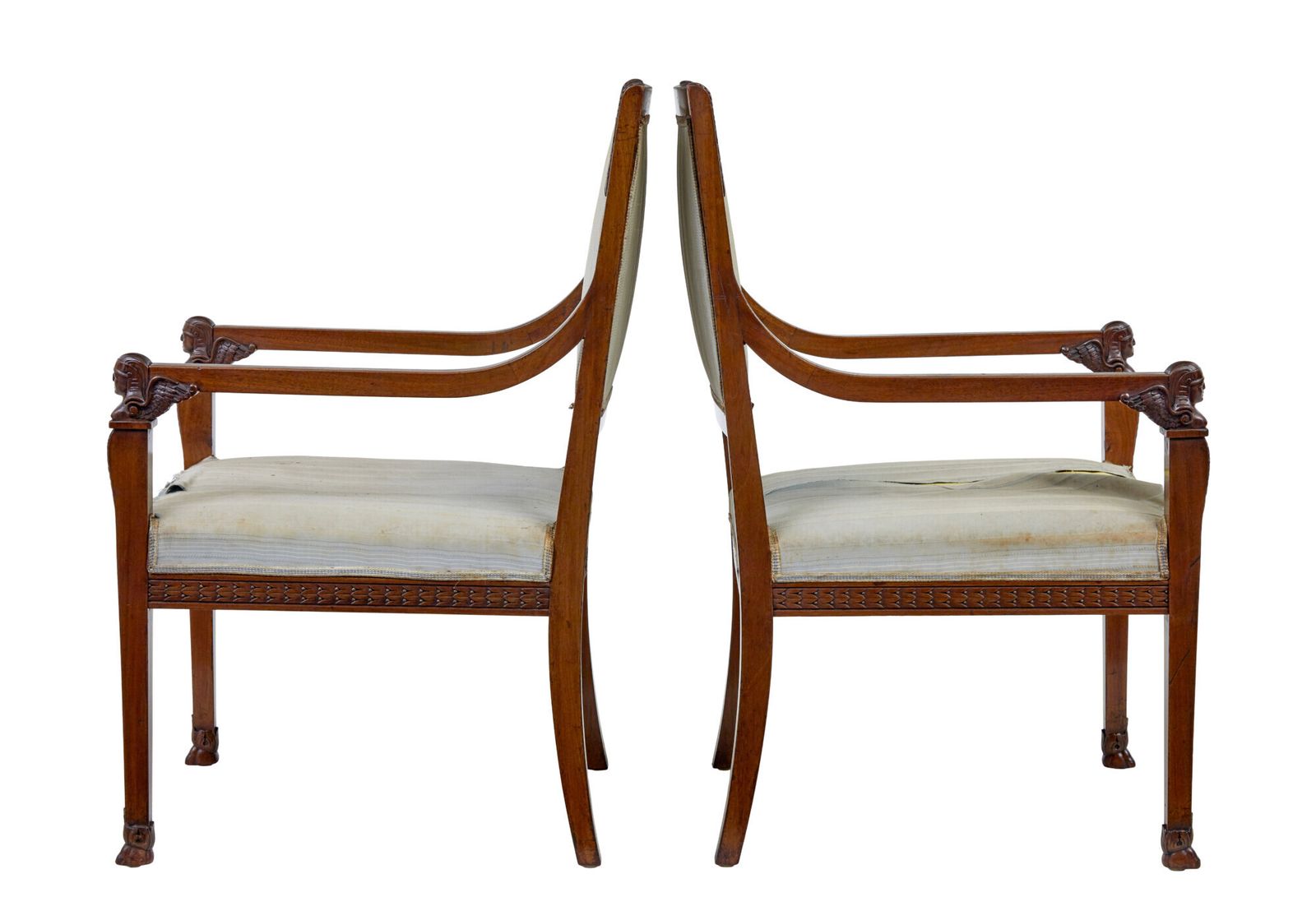 photo furniture Early 20th Century 7 Piece Carved Walnut Empire Revival Suite