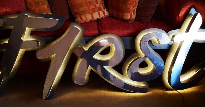 Italian Designed Sign, In Aluminium First Sign